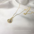 Shangjie oem kalung danity красивое золото ожерелье с ожерельем из циркона.